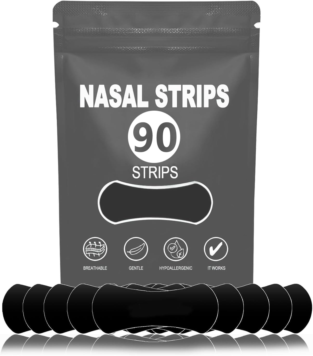 Nasal Strips for Snoring 90 Count Nasal Strips for Breathing Stop Snoring Oil Sweat Proof High-Adhesive Patch Better
