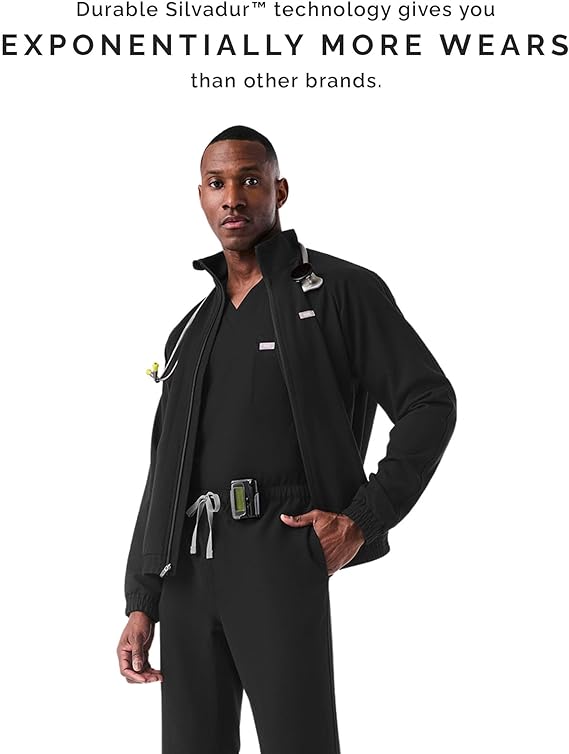 FIGS Cobaki Scrub Jacket for Men 5 Pockets, Mesh Lining, Breathable Function & Movement, Technical Comfort