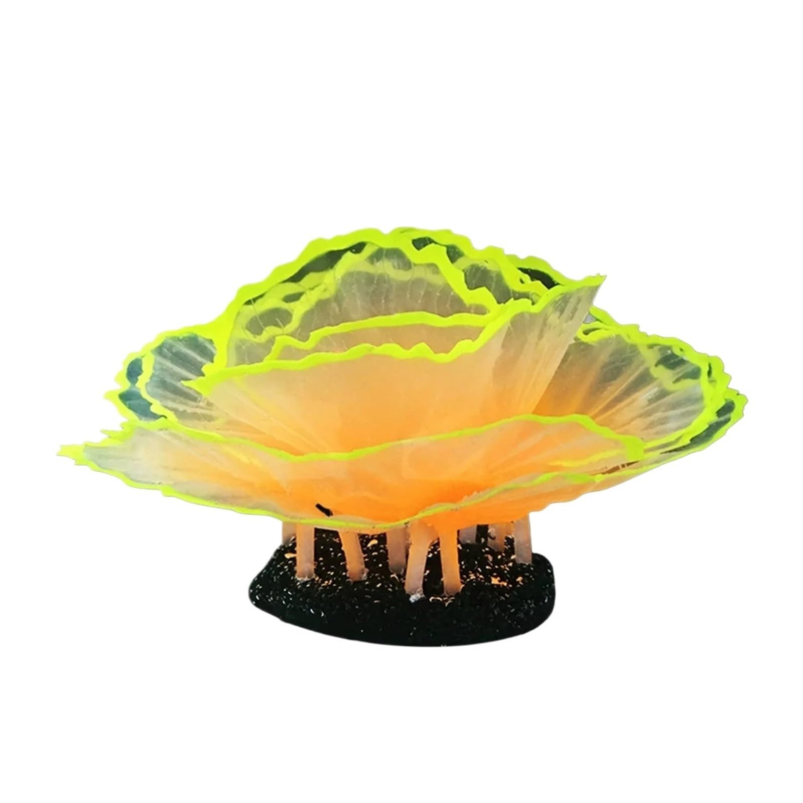 ZUXWUX Aquarium Ornament Artificial Coral Decor Aquarium Landscape Night Glow Underwater View Silicone Ornament(Color3)