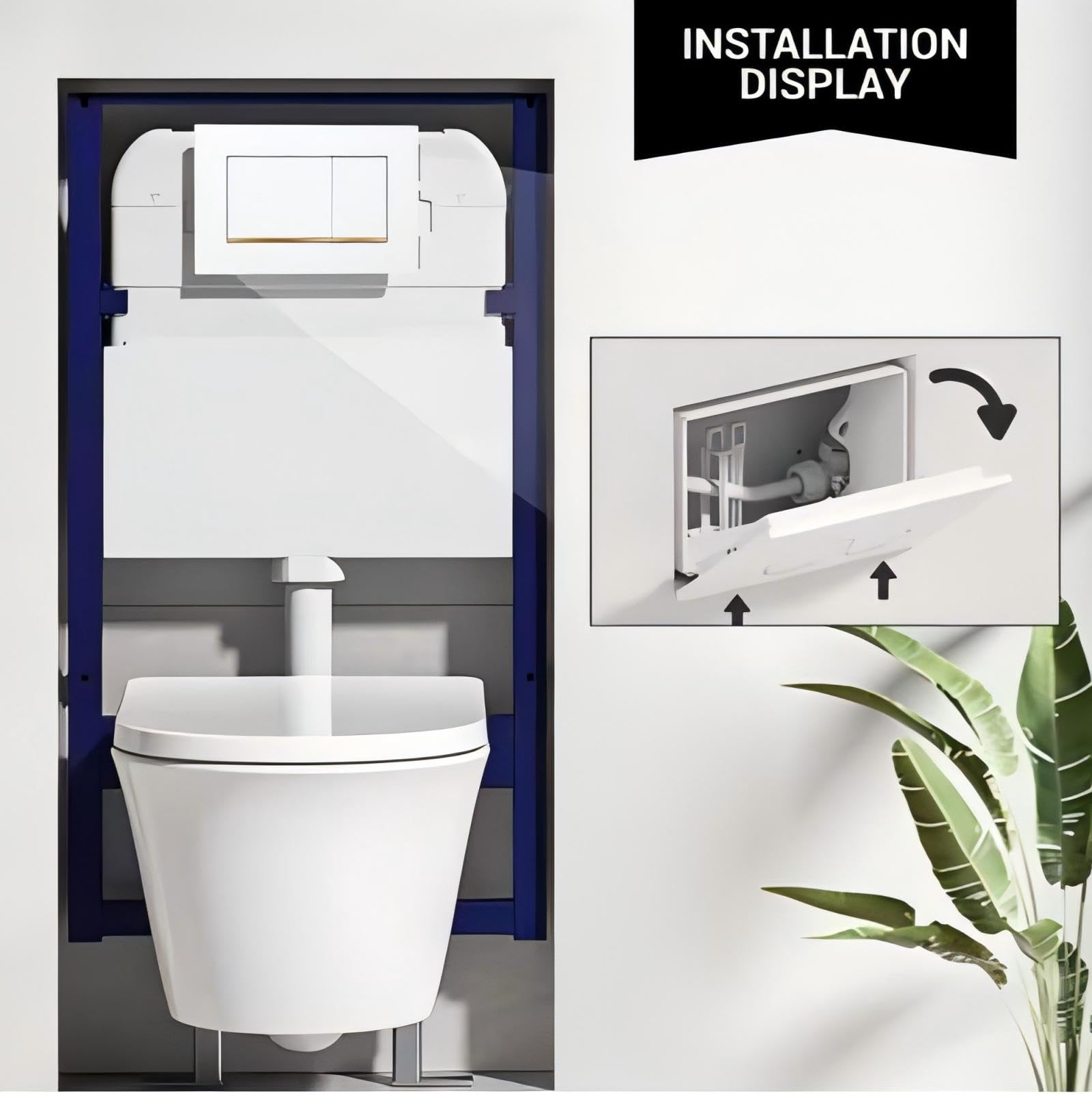 Piastra a pressione con set di rilascio del lavello, piastra a pressione WC compatibile con Geberit Sigma 30, plastica ABS per una maggiore durata e durata, facile installazione