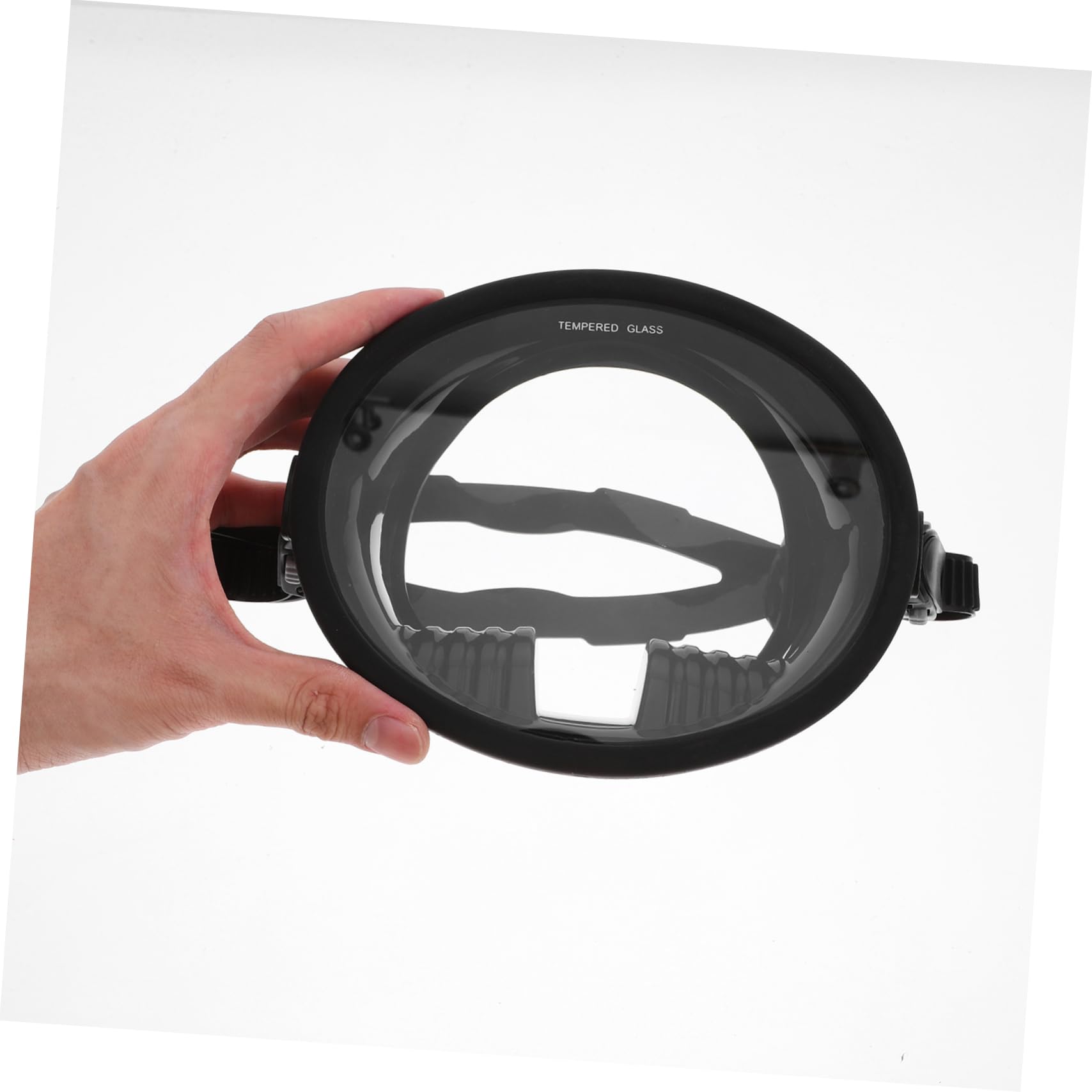 Maschera da Sub Antiappannamento Panoramica in Silicone Nero | Lente in Vetro Temperato, Design a Campo Visivo Ampio, per Immersioni e Snorkeling