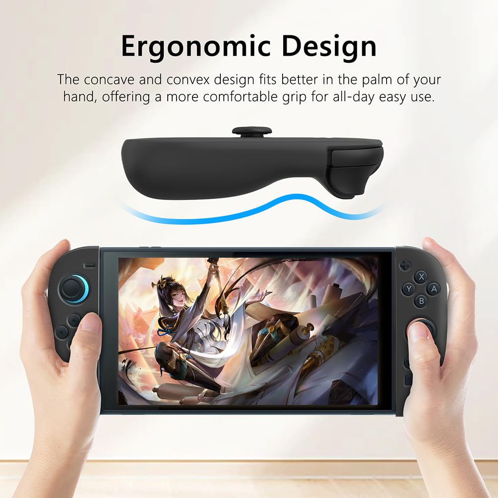 Introti Funda de silicona para mandos Joy-Con Switch 2, empuñaduras antideslizantes y funda duradera para un control mejorado, accesorio para juegos NS2