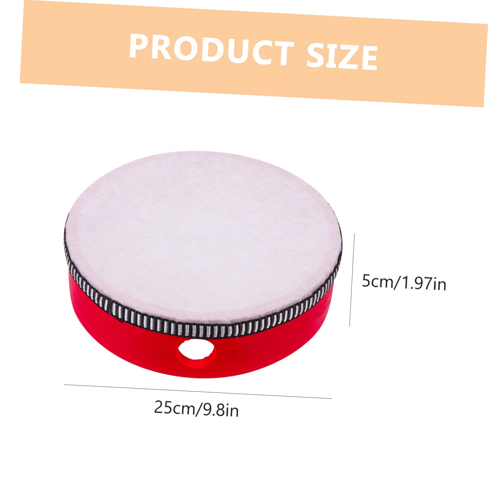 BESPORTBLE 3pcs Handheld Tambourine Musical Percussion Instruments for Early Education Drums Birthday present for Developing Rhythm and Confidence