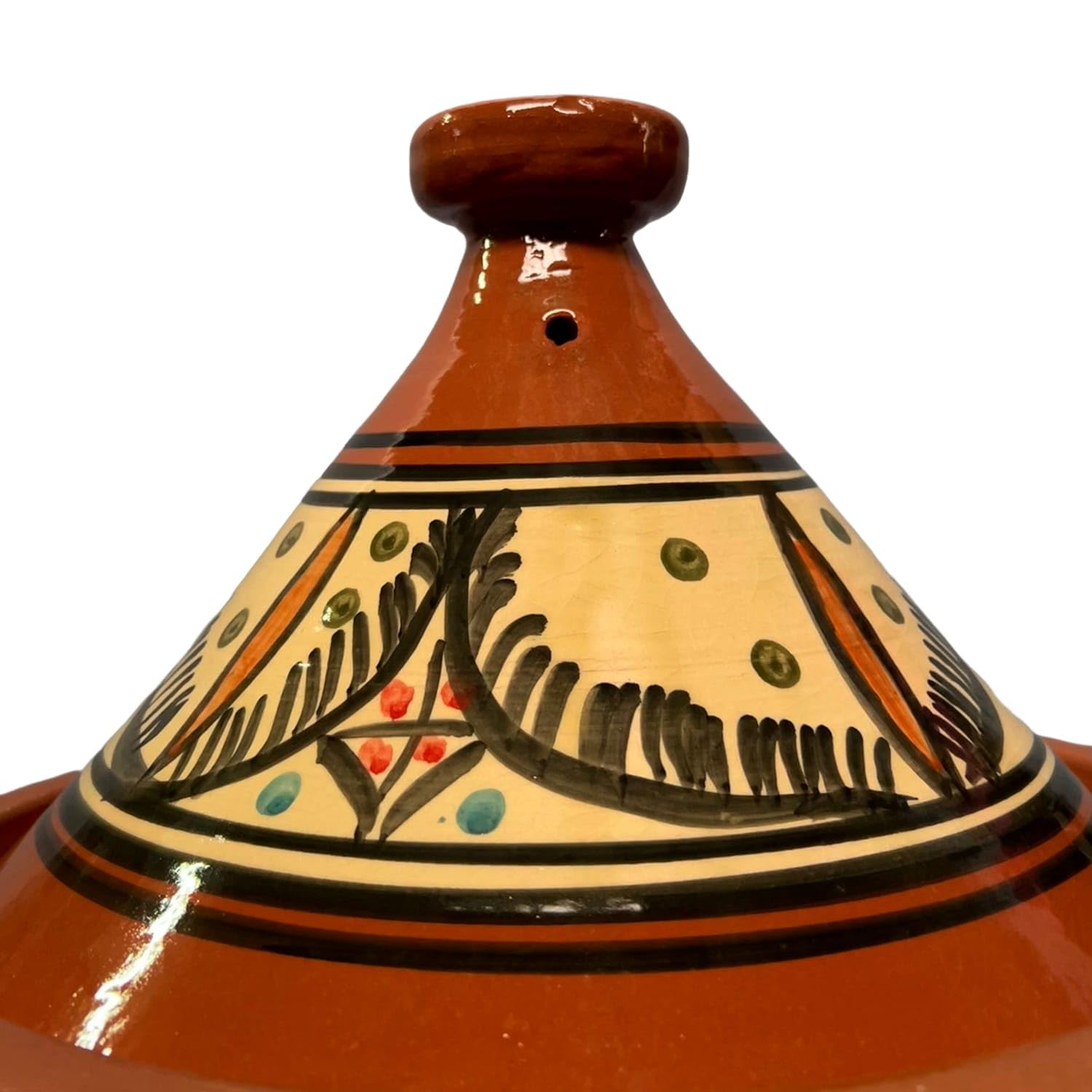 Tajine XL 35 cm in Terracotta Dipinta a Mano – Pentola Tradizionale Marocchina/Tunisina + Ebook Gratuito 2611251353