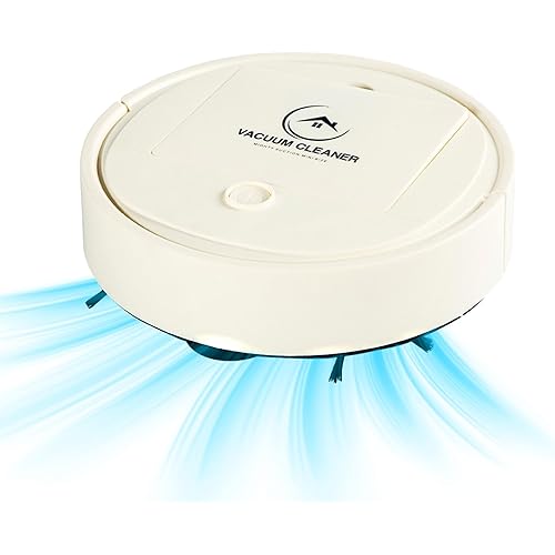Robot Vacuum, Featuring a 3-in-1 Comprehensive Cleaning System That vacuums and mops. Features 2000 Pa Suction Power，Perfect for pet Families, Carpet & Hard Floors, Porcelain White