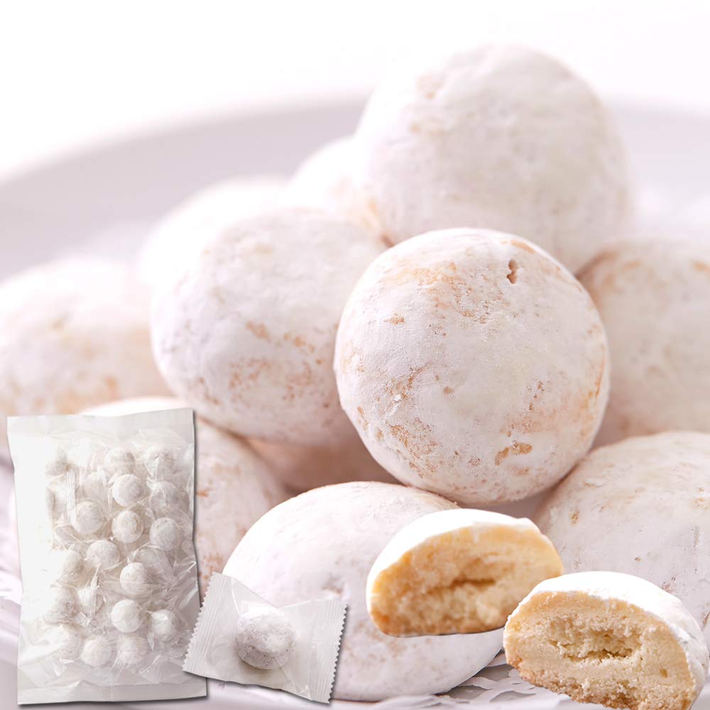Natural Life Snowball Cookies, Baked Sweets, Individual Packaging, Sweets, Made in Japan (Plain 30 Pieces)