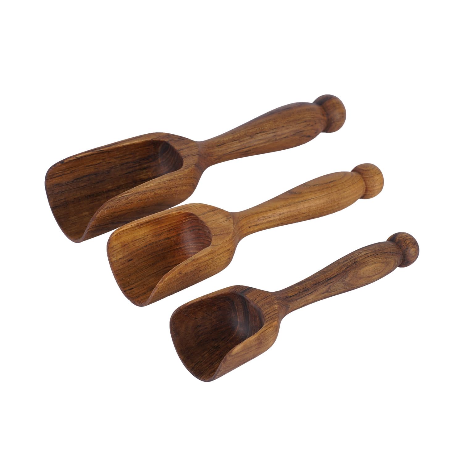Rico & Plato Teak Lentil Scoop with Long Handle Set | 7 2/7