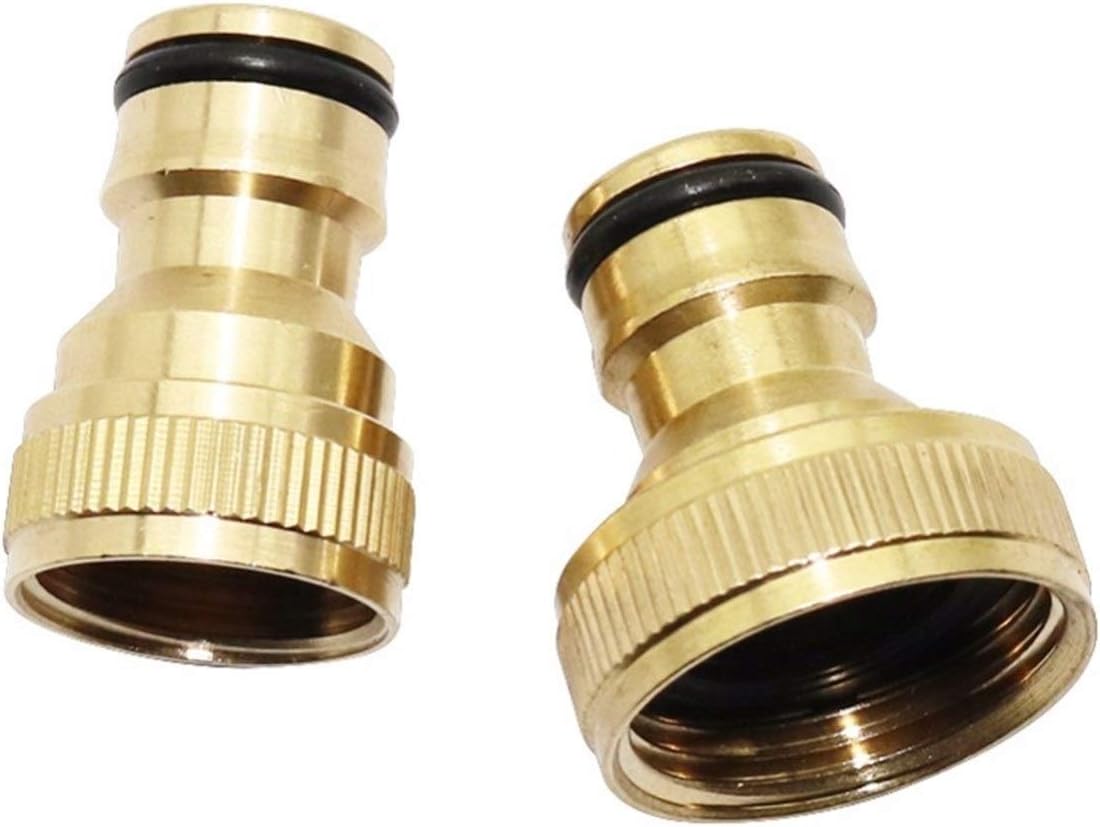 Threaded Connector，Nipple Fitting, Straight Connector，Thread Brass Bushing Reducing Connector，Garden Irrigation Sprinklers 10 1/2" and 3/4" Female Threaded Copper Quick Connector Joints Car Wash Pipe