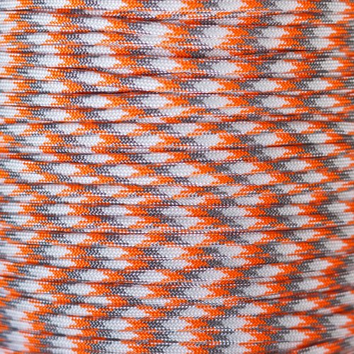 Paracord Planet 10 Foot Hanks of 550 Type III 7 Strand Paracord (Orange Camo 10 Feet)