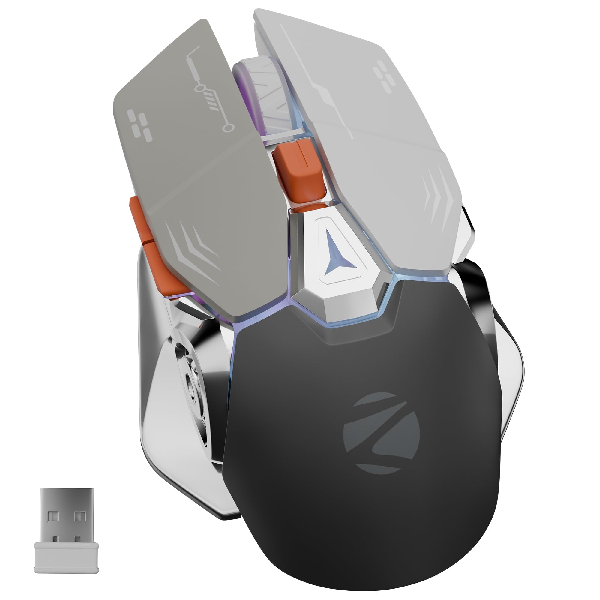 ZEBRONICS-Transformer-M with a High-Performance Gold-Plated USB Mouse: 6 Buttons, Multi-Color LED Lights,High-Resolution Sensor with max 3600 DPI, and DPI Switch(Black) — Amazon image 8