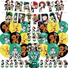Karg Anime Birthday Party Decoration Princess Includes Cake Toppers, Cupcake Toppers, Balloons, Banner Party Supplies Decoration For Adults Boys Girls Teens