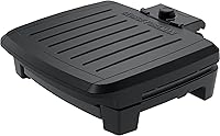 George Foreman Submersible Grill: 5-Serving Electric Grill, Dishwasher-Safe, 30% Faster Preheat, Adjustable Temp Control, Fat-Reducing Black Plates