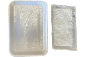 White Foam Trays with Absorbent Meat Pads