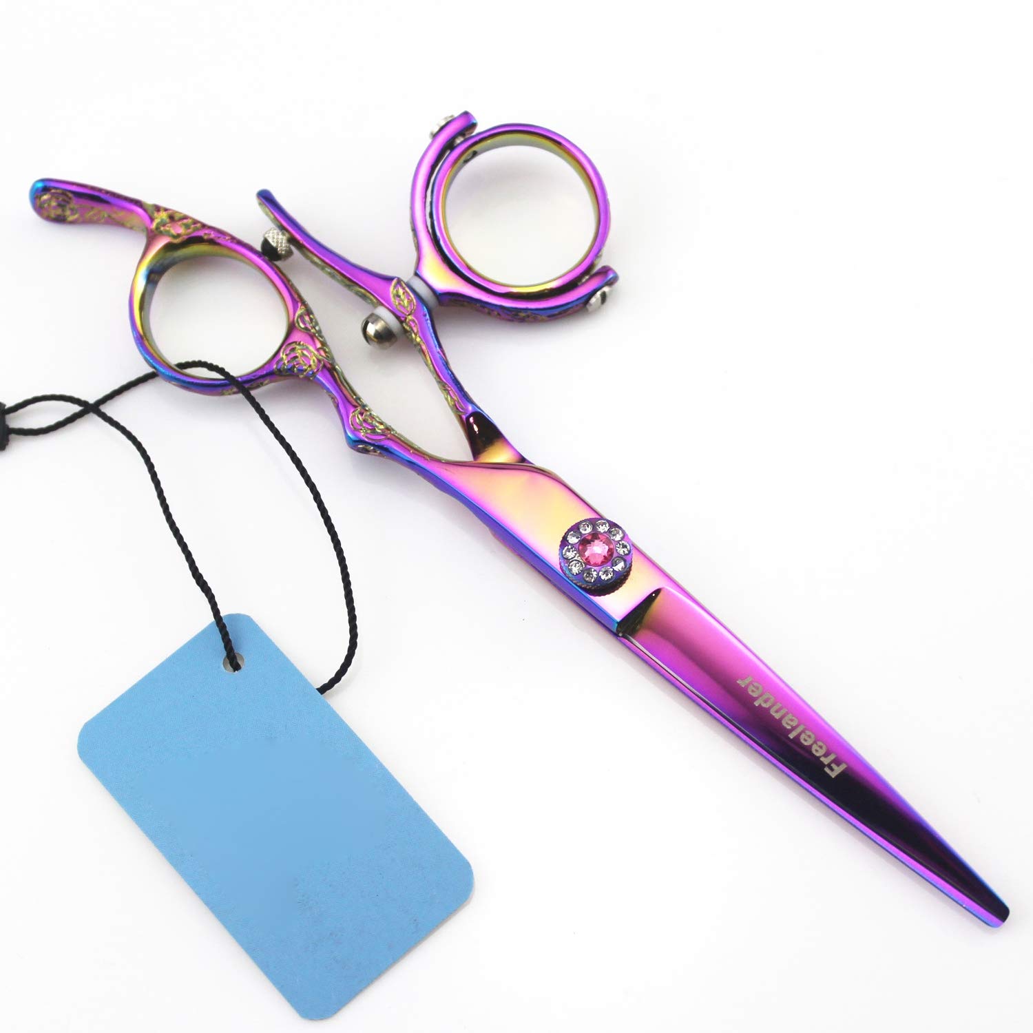 6.0 "Forbici da barbiere giapponesi in acciaio inossidabile professionale con precisione, taglio dei capelli, taglio, taglio e stratificazione Garanzia a vita perfetta per i saloni e la casa,Pink