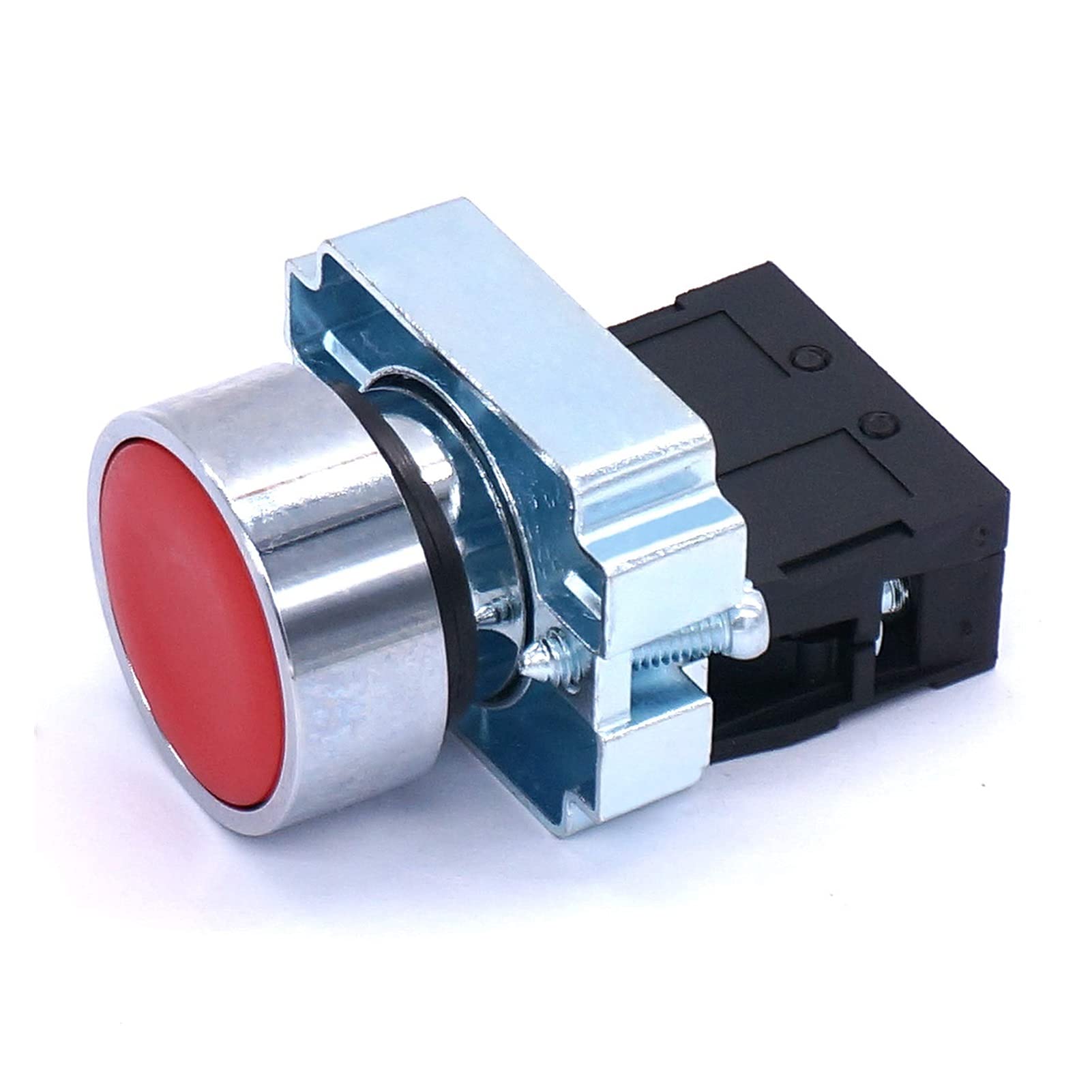 22mm 1 NC Interruptor pulsador momentáneo Rojo 440V 10A Interruptores pulsadores