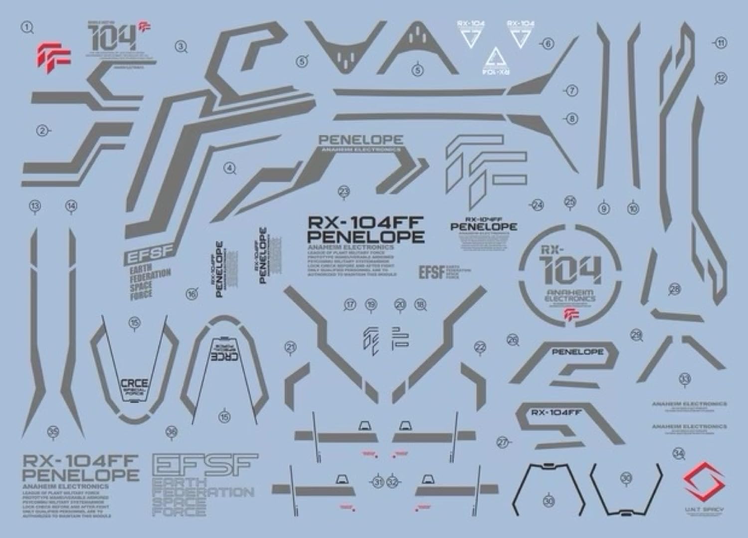 Amazon | 蛍光 ディテールアップ用水転写式デカール HG 1/144 RX-104FF