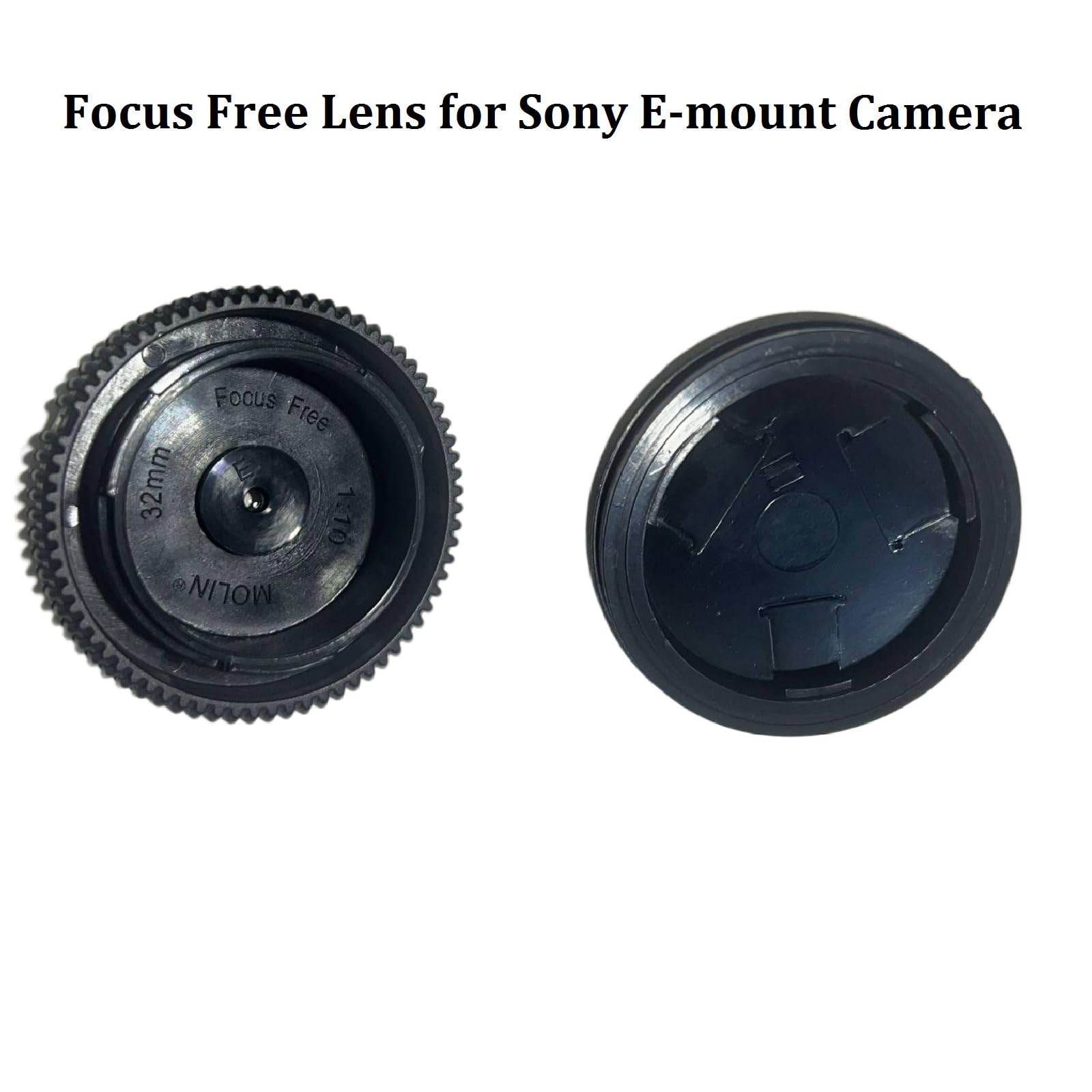 1 juego de lentes F10 de 32 mm sin enfoque para galletas compatibles con Sony E-mount Series Mirrorless Camera Zone Focus Lens