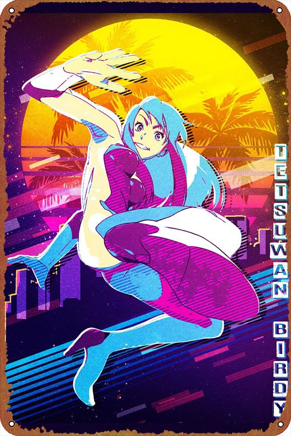 tetsuwan birdy retro Poster Vintage Tin Sign for Home, Garden, Bar, Restaurant, Cafe, Office, Shop, and Club - Creative Retro Wall Decor - 12 X 8 Inch - Tin Sign Collectors
