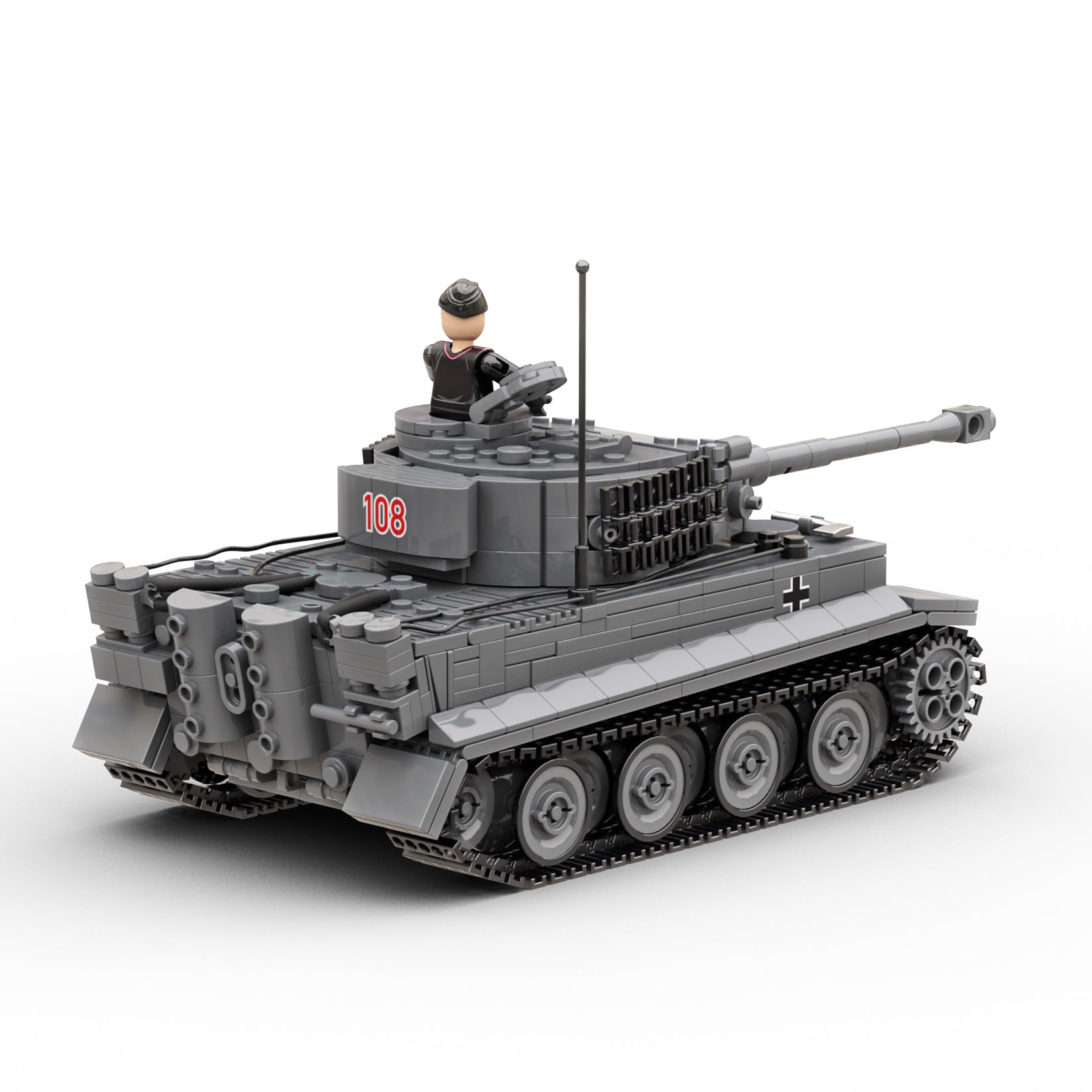 Buildarmy WW2 Germania Tiger 1 Tank 1:33 Costruzione Mattoni Kit