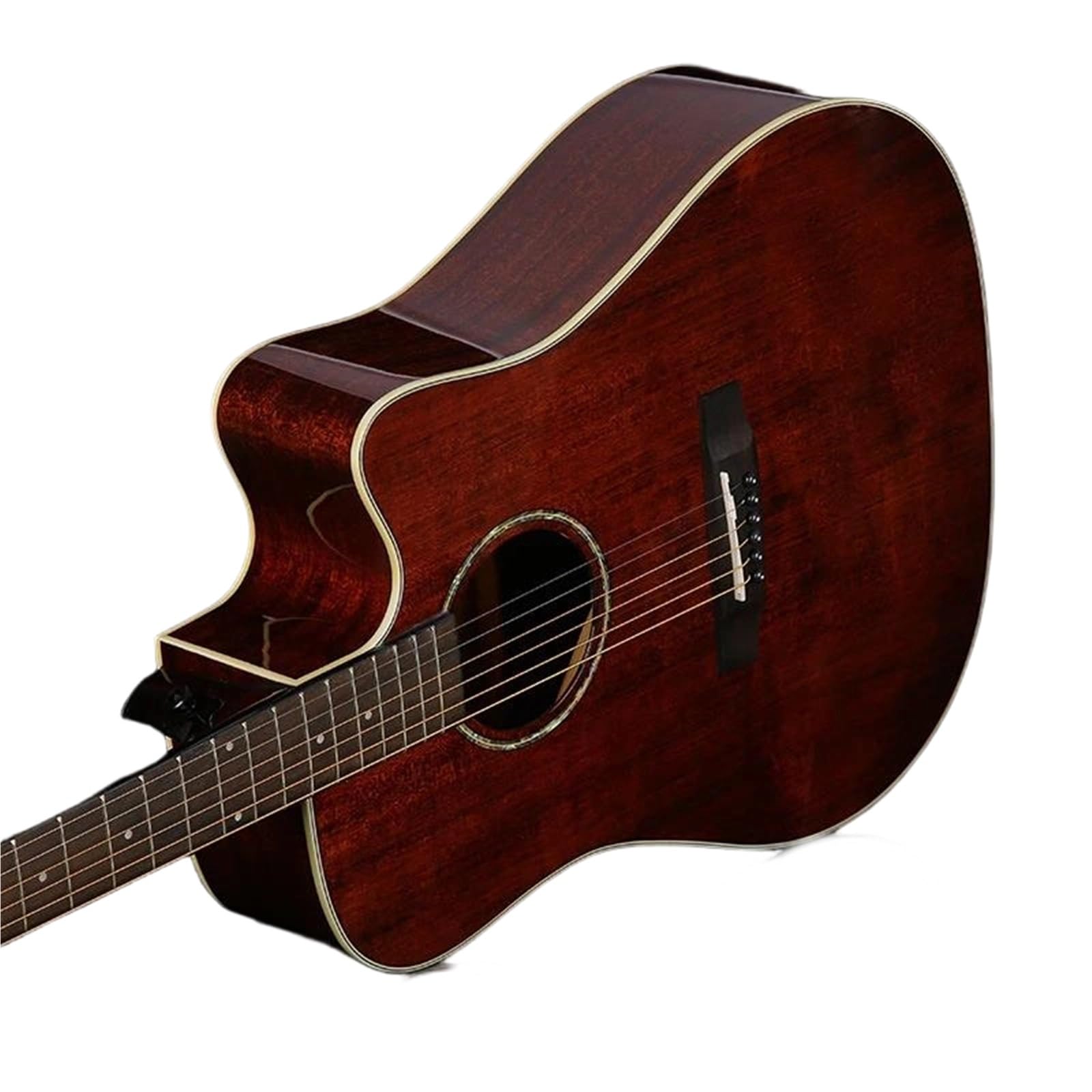 Zestawy Ukulele 41calowa Akustyczno Elektryczna Gitara Ludowa Z Litego Drewna Polerowanego W Całości Mahoniu Lipowego Ukulele