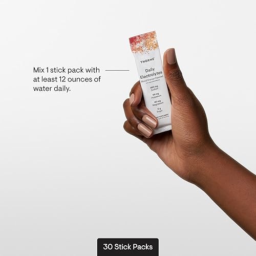 Miniatura 6 de THORNE - Electrolitos diarios - Mezcla de bebida en polvo de electrolitos sin azúcar y baja en calorías - Sabores derivados de fuentes naturales -