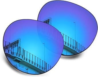 Well-aimed Replacement Lenses Compatible with Bur-berry BE4398D 50mm Sunglasses - Blue Iridium Polarized