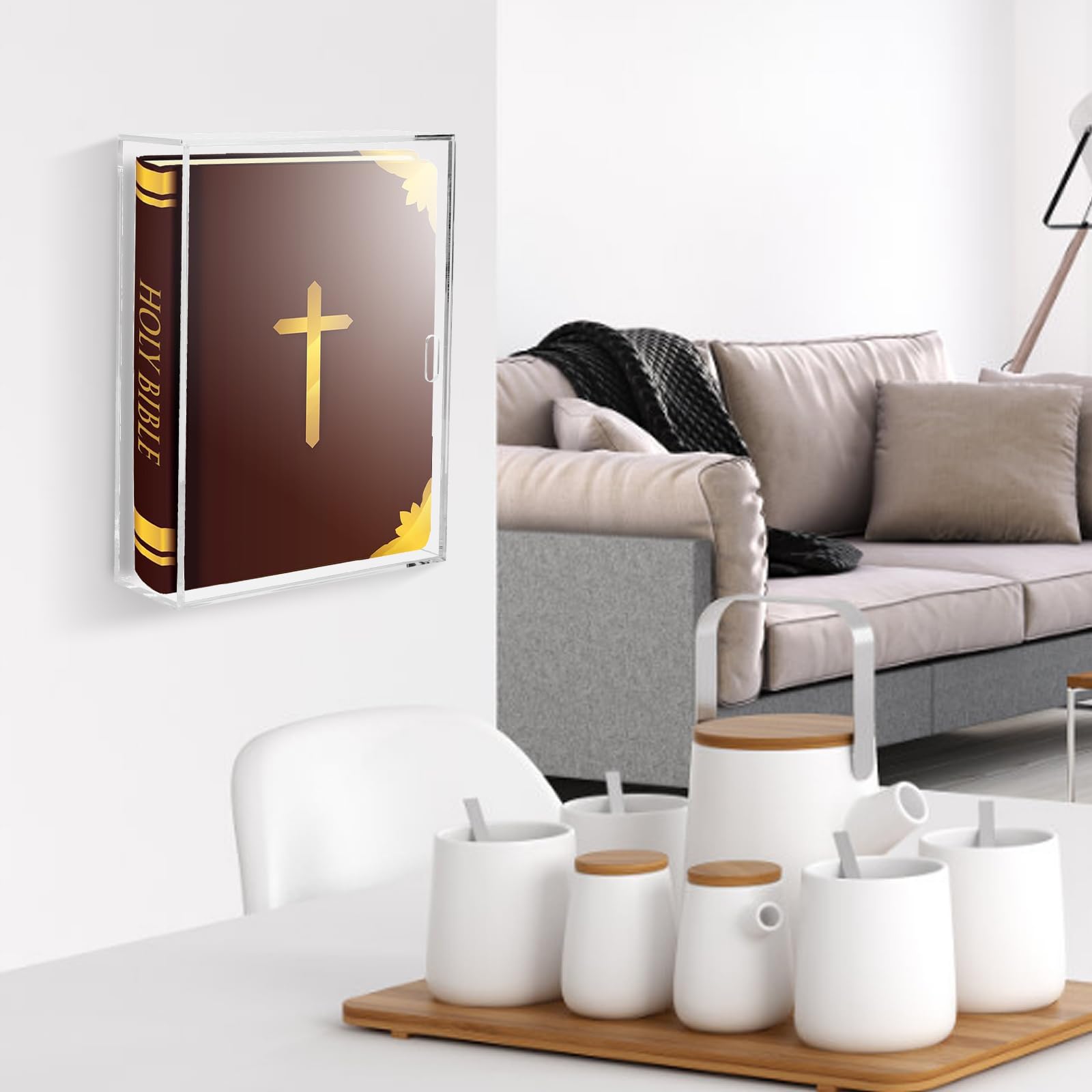 Amazon.com: YINSHCO Clear Acrylic Wall Mount Vertical & Horizontal