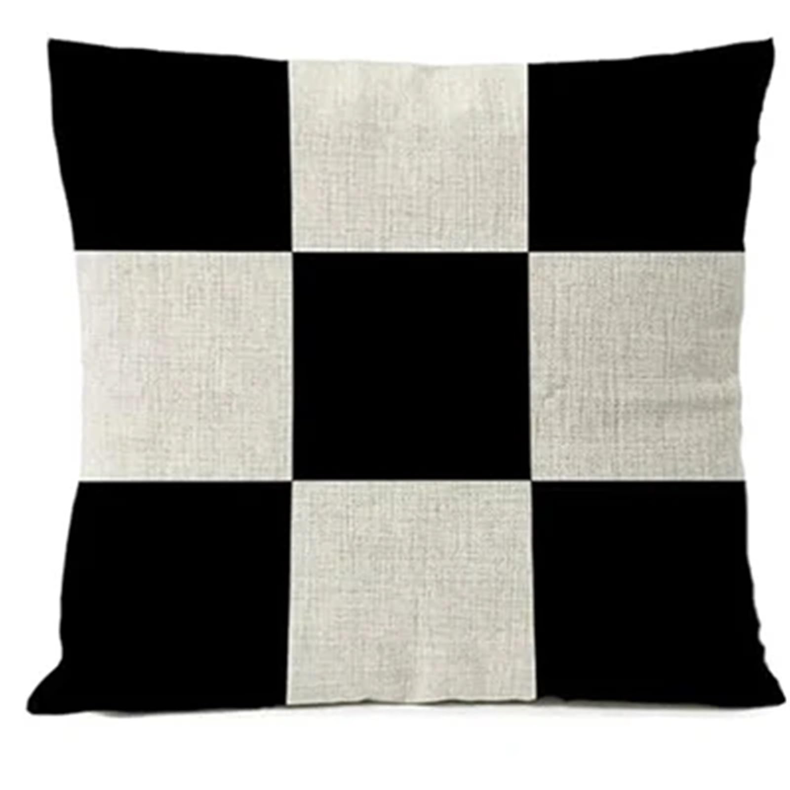 Pillow Covers 2pc Black White Geometric Pillowcase Linen Cushion Cover Office Home Décor Printed For Living Room(Color-4,50 * 50cm)