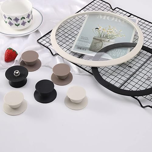 Miniatura 6 de JoyTube Pomo universal de repuesto para tapas de sartén, cubierta de silicona resistente al calor, asas de sujeción, sin BPA, aptas para
