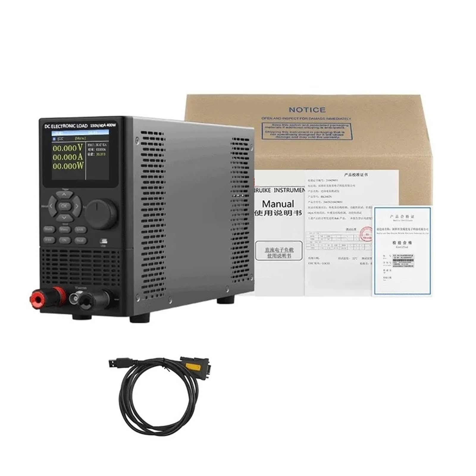 Testeur de charge électronique CC, 500 V, 15 A, 400 W, RS232, capacité batterie, résistance interne Mesure de résistance(8510D)