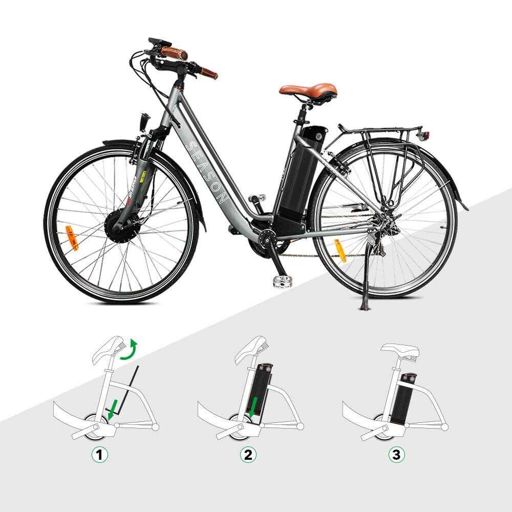 Yasco 36 V 15 Ah Ebike batteria al litio rimovibile con caricatore, kit di conversione della batteria della bici elettrica di grande capacità (36 V 15 Ah)