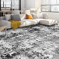 Capslpad Abstract tapijt, rond, 135 cm, modern, antislip, woonkamer, rond, hoogpolig, wasbaar, rond, laagpolig, zacht, rond tapijt, zwart, voor woonkamer, slaapkamer, studeerkamer, thuiskantoor