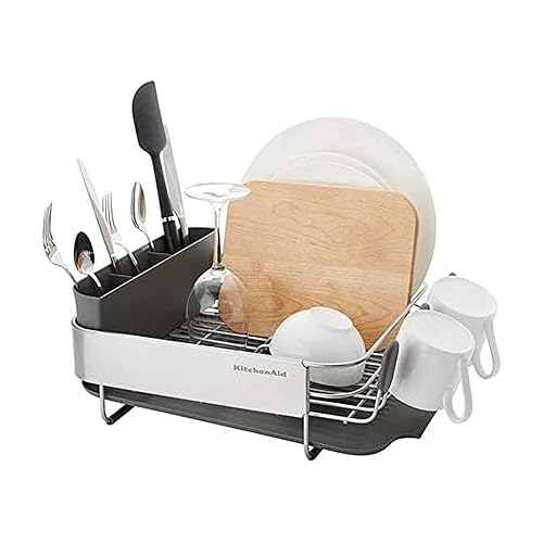 KitchenAid Compact, Space Saving Rust Resistant Dish Rack, with Angled