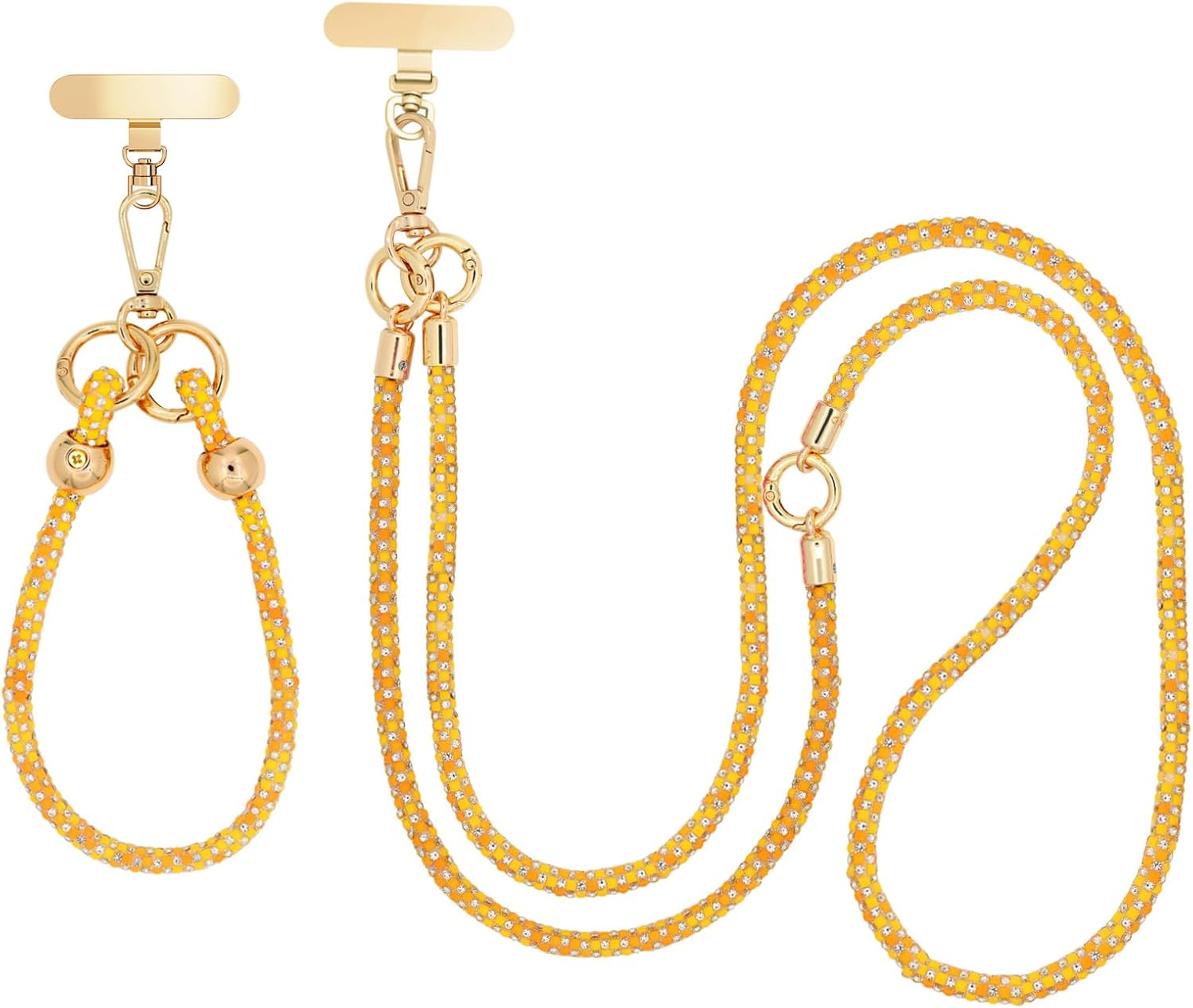 Crystal Phone Strap Crossbody And Wrist Lanyard, Zambia