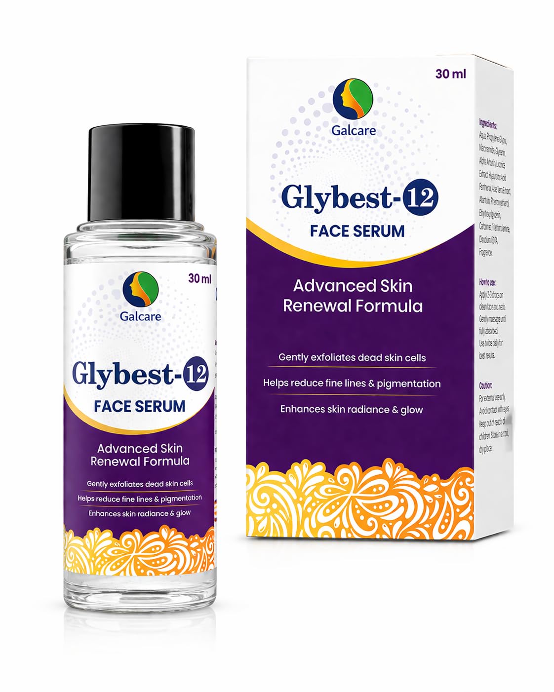 Glybest-12 Face Serum 30ml | Advanced Skin Renewal Formula | AHA, Niacinamide, Hyaluronic Acid & Glutathione | Exfoliating Serum for Pigmentation, Fine Lines & Radiant Skin (Intensive skin renewal & advanced pigmentation treatment.)-image-32