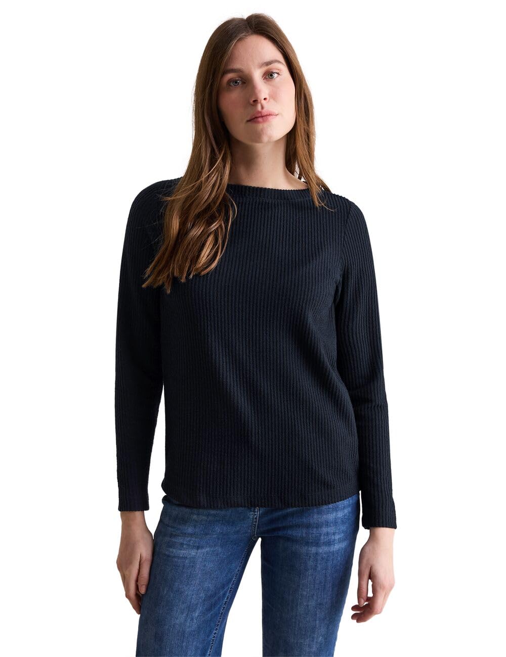 Cecil Women's B322767 Structured Shirt, Universal Blue, L