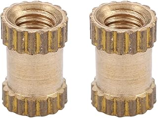 Knurled Threaded Insert, 100Pcs 50Pcs Brass Cylinder Knurled Round Insert M2.5 * 3 * 3.5 M2.5 * 4 * 3.5 M2.5 * 5 * 3.5 M2.5 * 6 * 3.5 M2.5 * 8 * 3.5 (Optional) Embedded Nuts (M2.5 * 6 * 3.5（50pcs）)