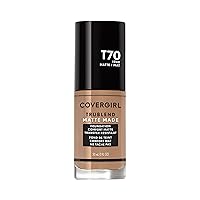 Vista 32 de Covergirl Trublend Base líquida mate D10 Golden Caramel, 1.014 onzas líquidas