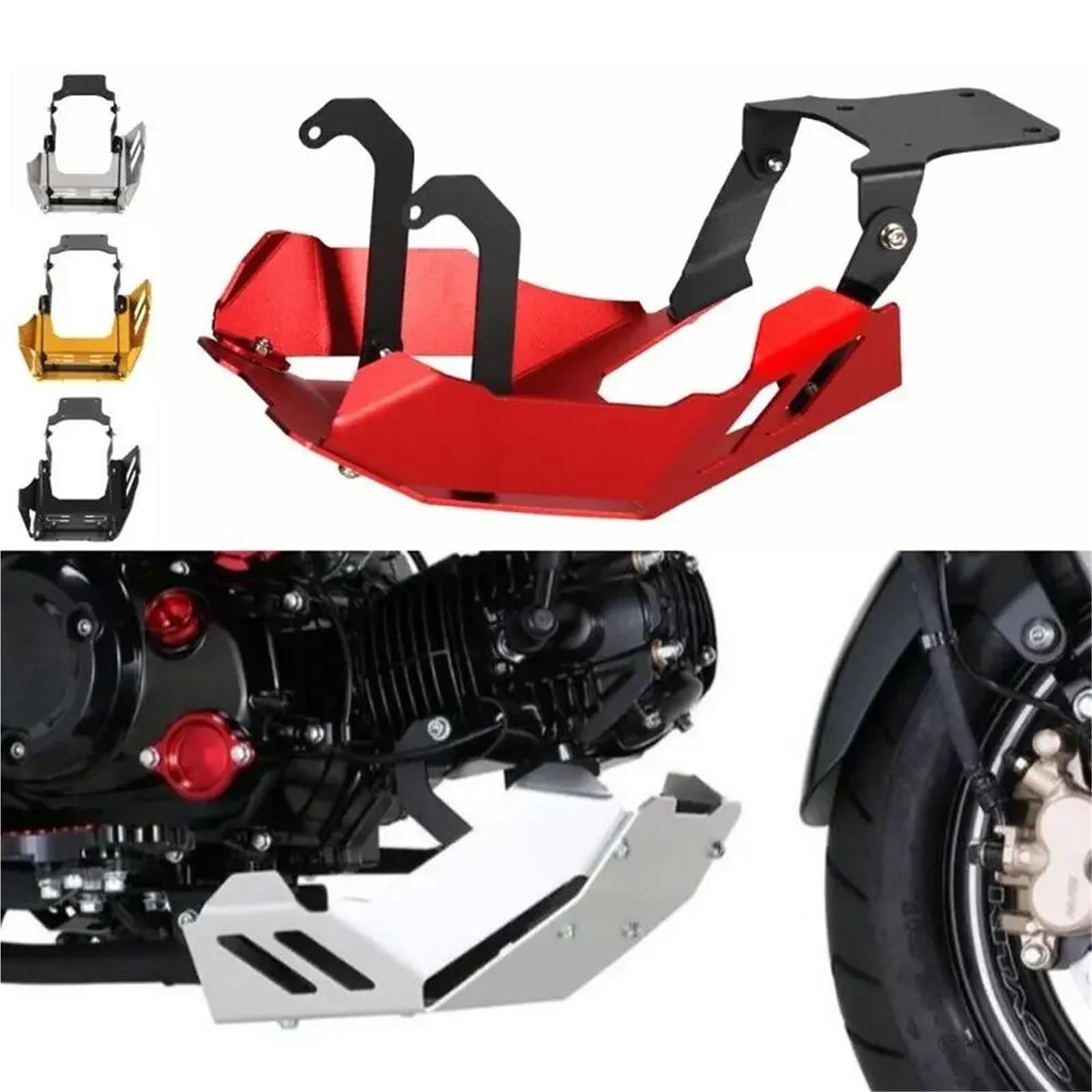 Per MONKEY 125 Per Grom MSX MONKEY 125 Per DAX 125 ST125 Per DAX ST 125 2022 2023 Telaio Piastre Protezione Motore copertura motore Base del Motore(Red)