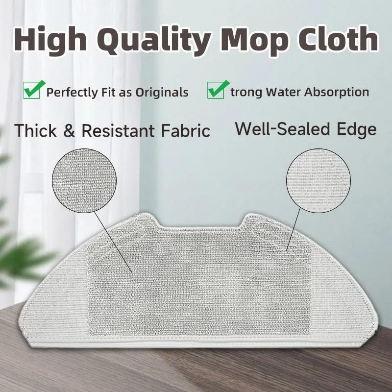 Image of AutoStory 2pcs Washable Reusable Replacement Mop Pads for Xiaomi Mi Robot Vacuum Cleaner, Compatible for Mi 2i / 2 Pro / 2 Lite /MJSTL /MJST1SHW Robot Vacuum Cleaner