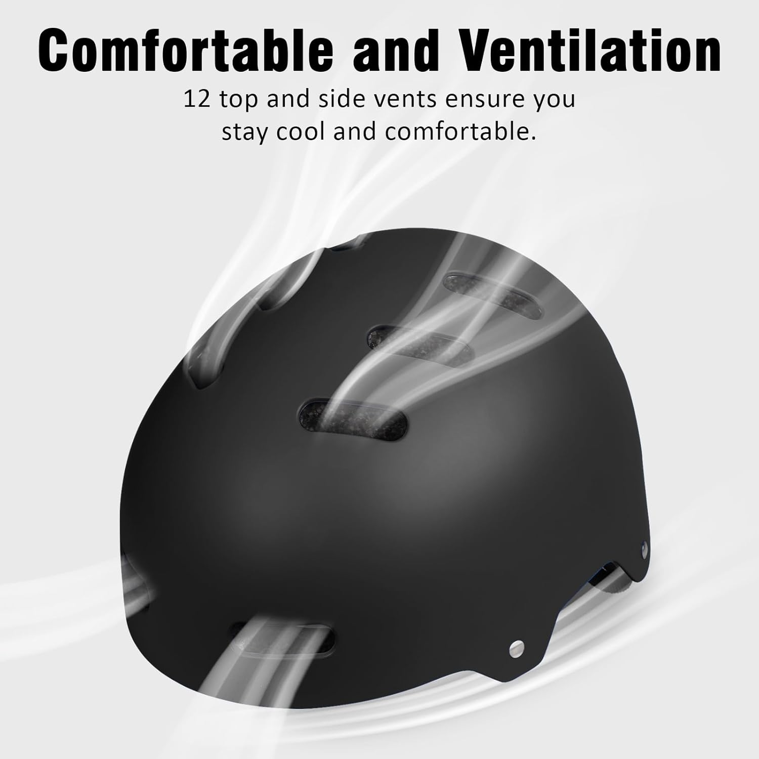 Skateboard Bike Helmet for Adults Women Men Youth Kids (2-3-5-8-14+ Years Boys Girls) - Lightweight Multi-Sport Adjustable Helmets for Bicycle Skateboard Scooter Skate Cycling - Image 6