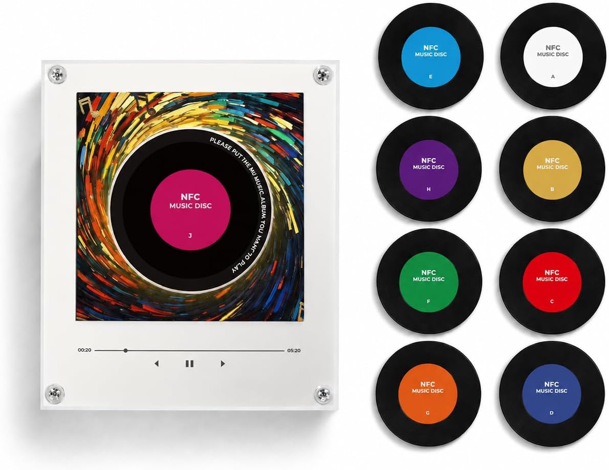 Magnetic Fridge Music Player, Retro Vinyl Refrigerator Magnet (Classic Edition)