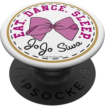 Nickelodeon JoJo Siwa Eat. Dance. Sleep Bow Logo PopSockets Standard PopGrip
