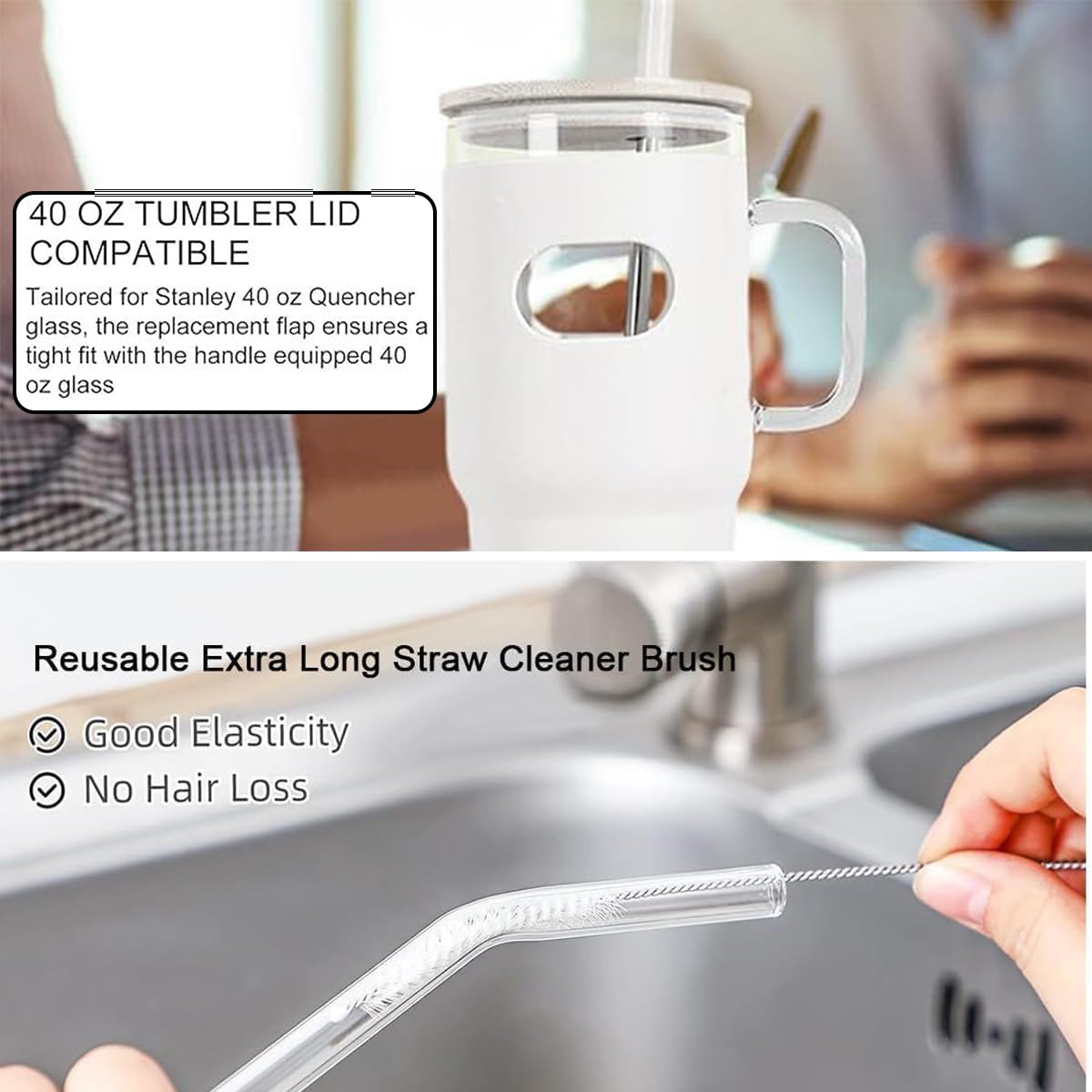 Bugucat Stanley - Lot De 2 Couvercles Anti-fuite - 100 Ml