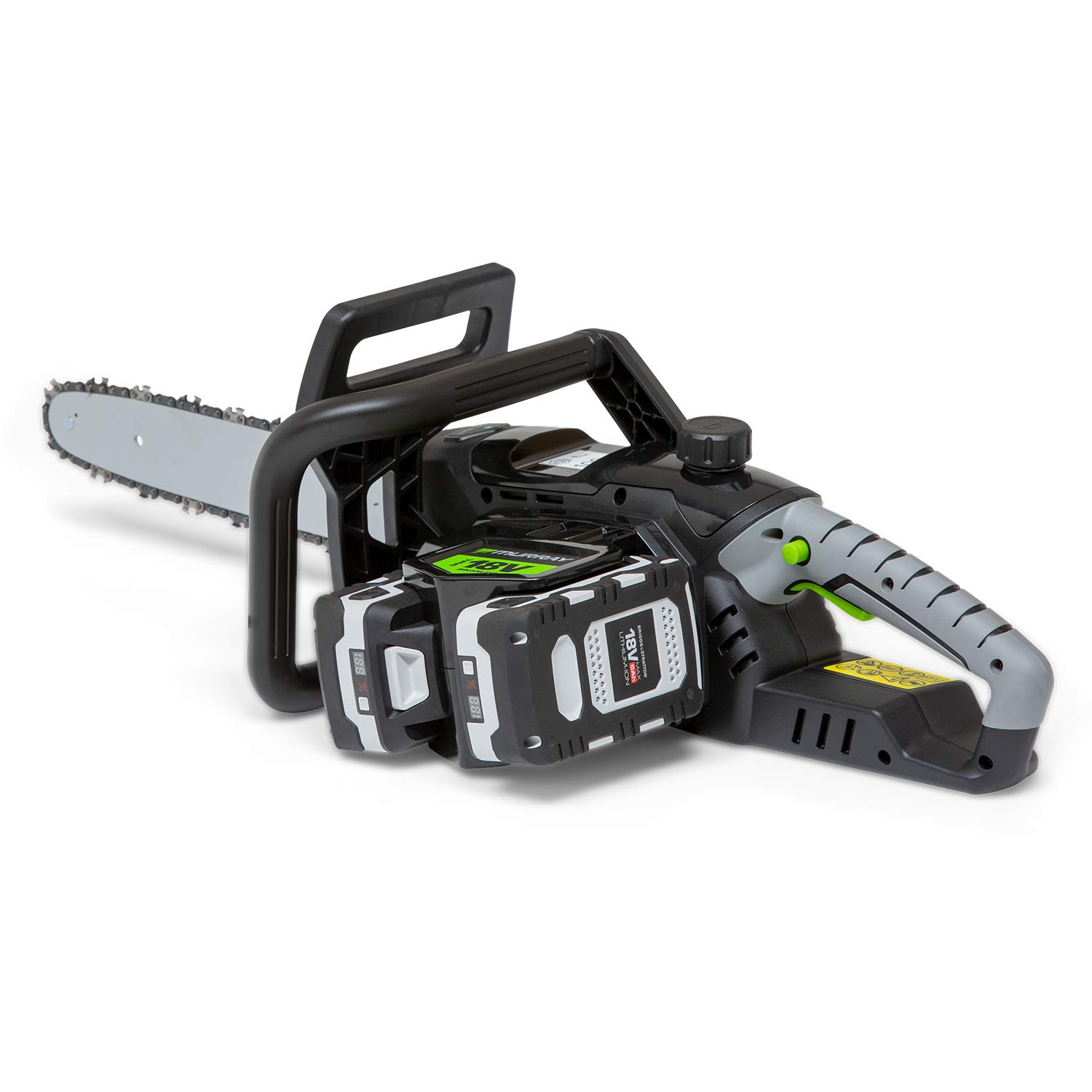 Kit tronçonneuse Murray IQ18DCSK Dual 18V 35cm à batterie Lithium-Ion, Powered by Briggs & Stratton, moteur 36V 1200W sans balai, 2 batteries 5AH et chargeur inclus, garantie 5 ans, 1697225