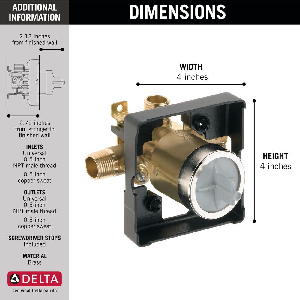 Delta R10000-unwshf Multichoice universel de douche seulement Corps de vanne