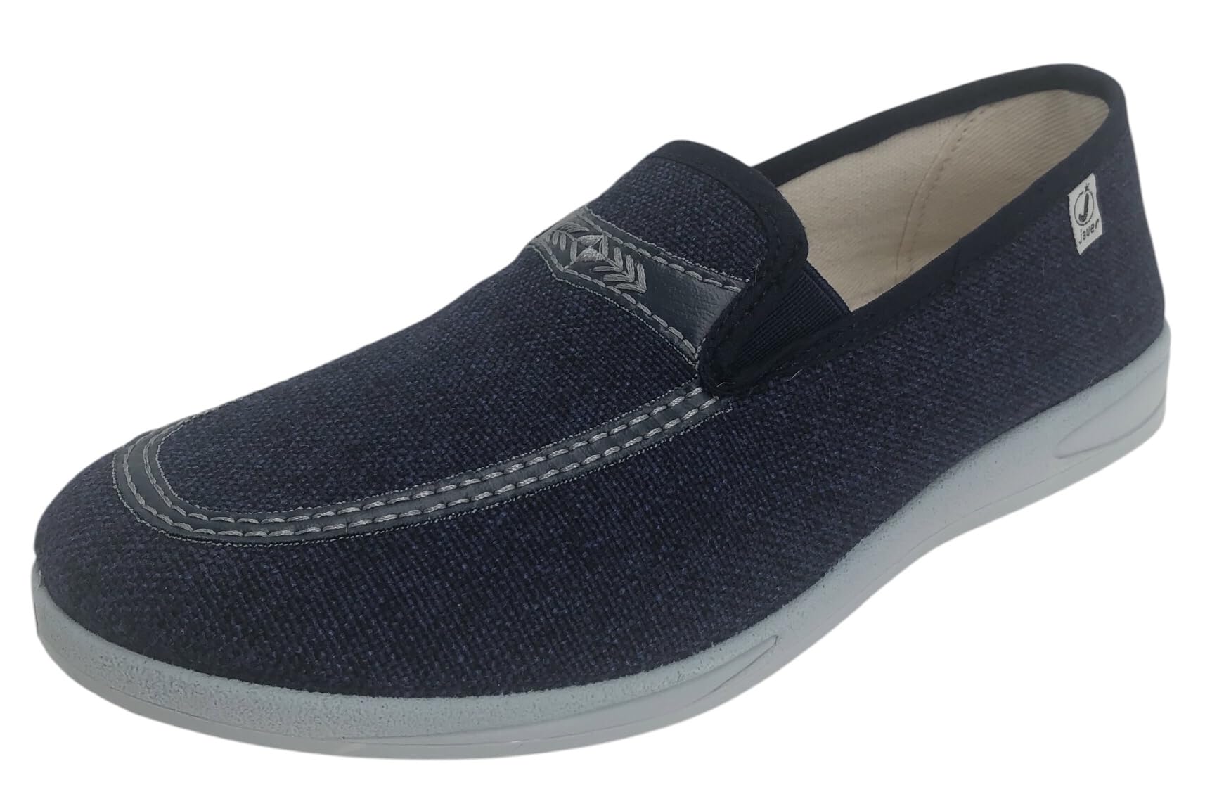 J. Ruiz calzados JR Espadrilles d'été pour homme - Espadrilles en toile - Semelle en caoutchouc - Semelle en jute pour la transpiration - Fabriquées en Espagne