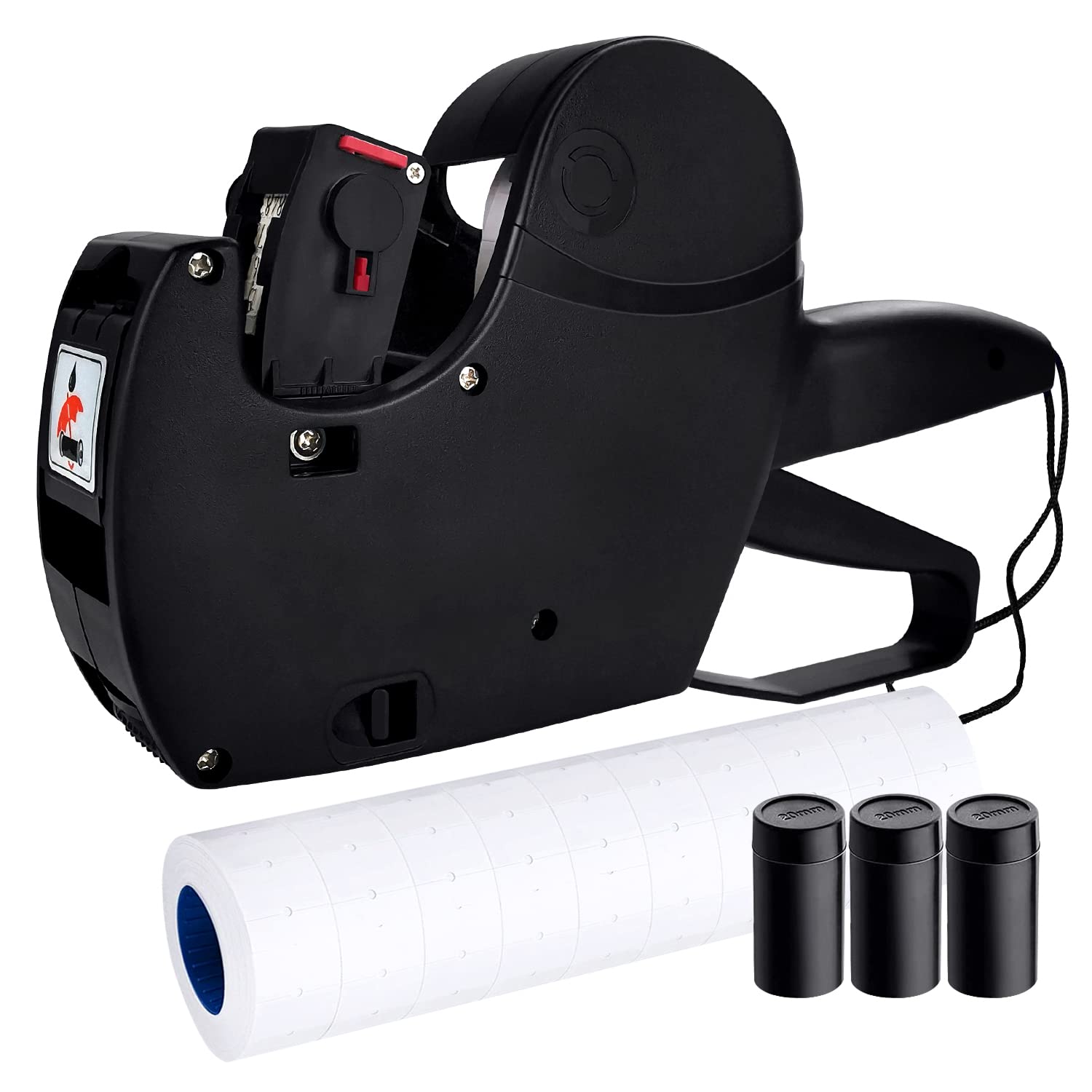Buy Price Tag Gun with 5000 White Label Gun Stickers & 3 Extra Inker