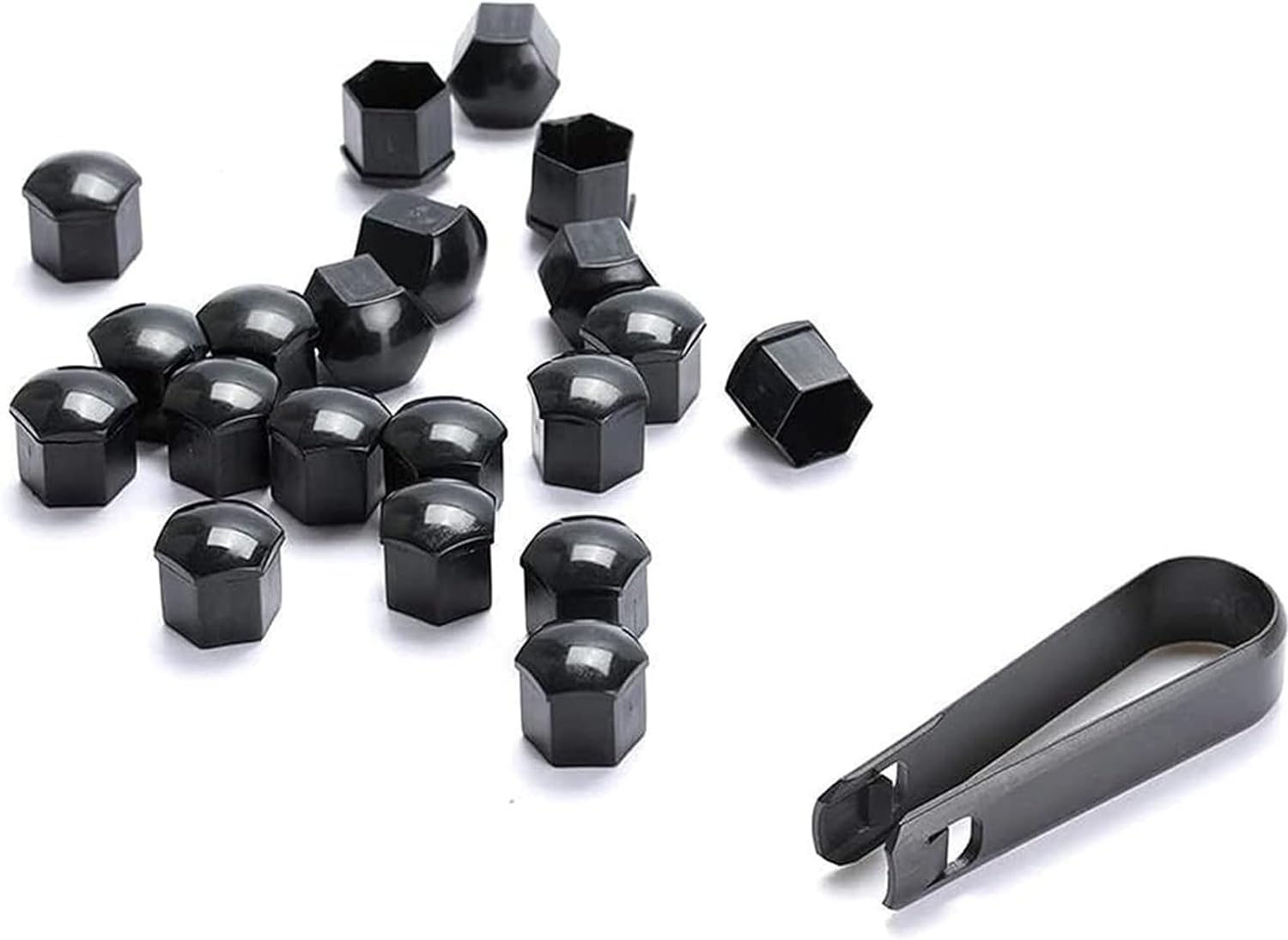 20x Tapas De Tuerca De Rueda Set 17 Mm Negro Para VAUXHALL