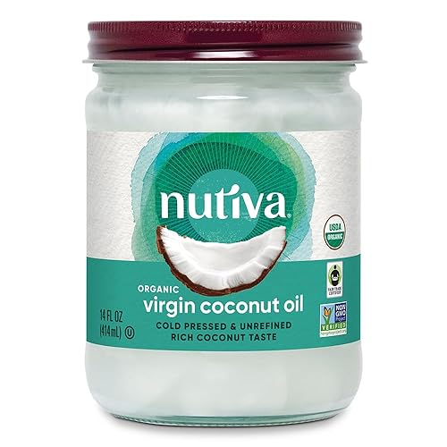 Miniatura 1 de Aceite orgánico extra virgen de coco por Nutiva (tarro de vidrio)